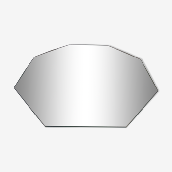 Beveled octagonal table mirror 13x30cm