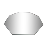 Beveled octagonal table mirror 13x30cm