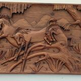 Wooden relief painting