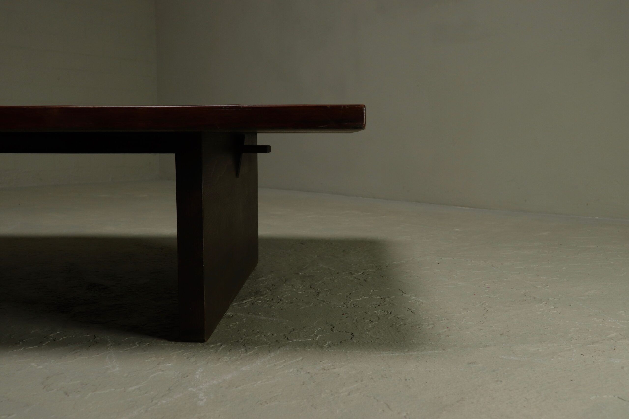 Bamboo and wood coffee table by Axel Vervoordt 1980s