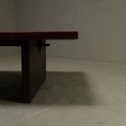 Bamboo and wood coffee table by Axel Vervoordt 1980s