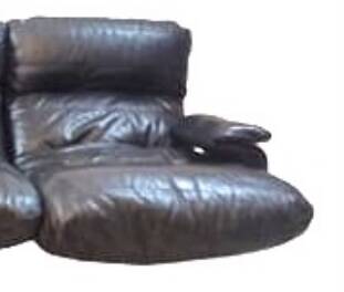 Vintage Scandinavian leather sofa, midcentury leather sofa