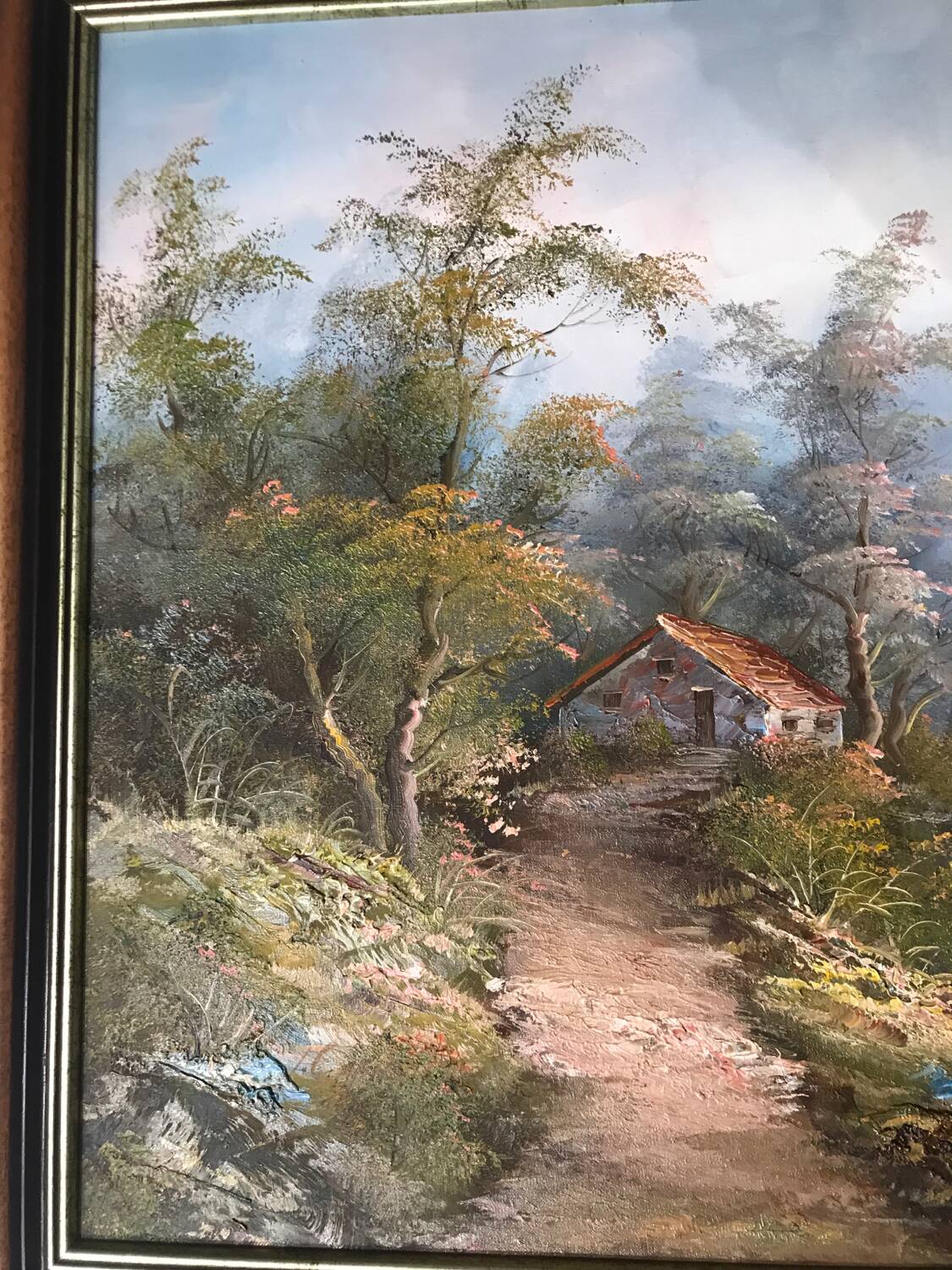 Large format landscape canvas painting