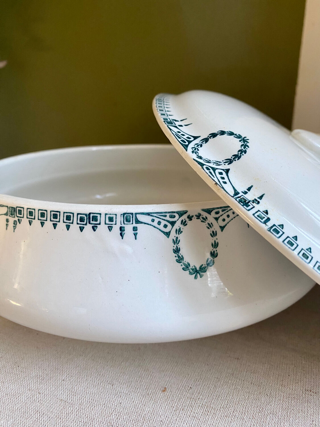 Tureen stamped new ceramic factories of North Saint Amand