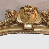 Golden mirror with pediment XIXth