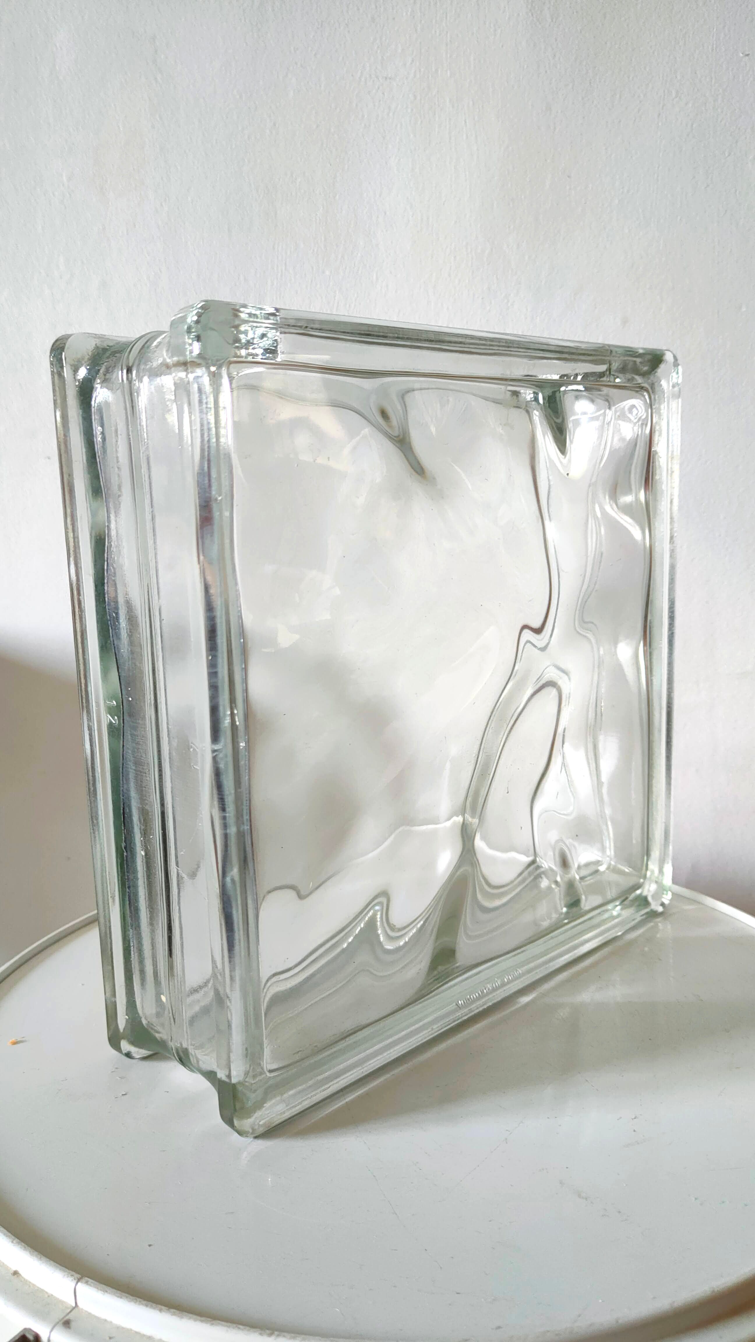 Glass tile vase from the 70s