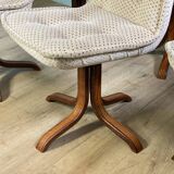 6 Swivel Bucket Chairs Scandinavian Design Vintage 60 70