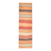 Tapis couloir vintage turc Oushak fait main en laine et coton orange des années 1970 83x284