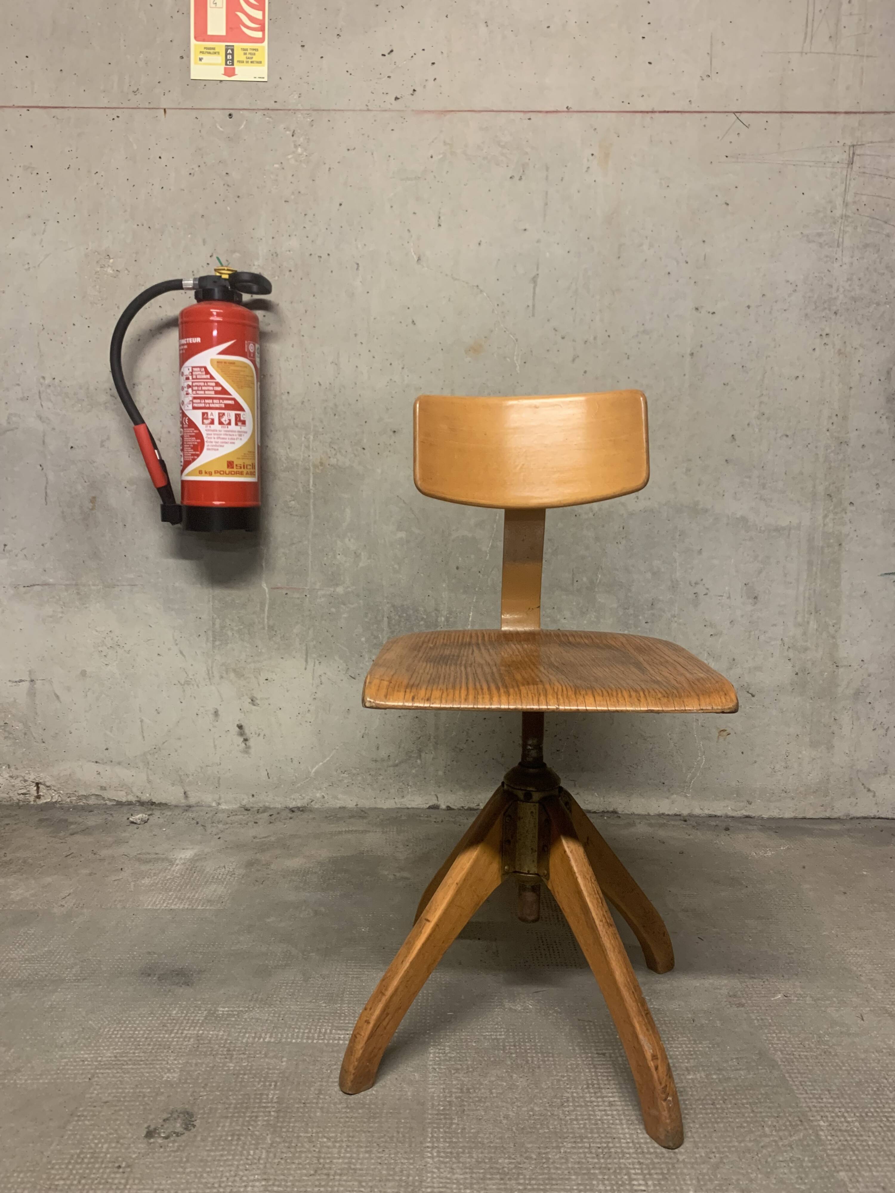 AMA ELASTIK Vintage Atelier Design Architect Swivel Chair