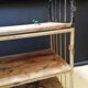 Industrial trolley, roulette shelf