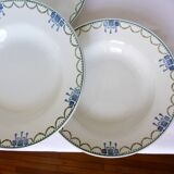 4 vintage soup plates from St Amand