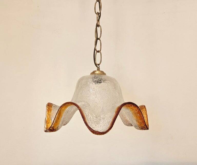 Midcentury Rare Chandelier Mazzega, Murano Glass, Italy, 1970s