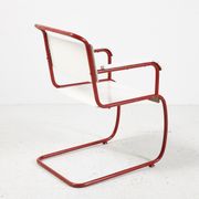 Red & white bauhaus armchair