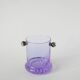 Set consisting of 5 cocktail glasses and an ice bucket, purple and chrome, made in Italy, 1960.