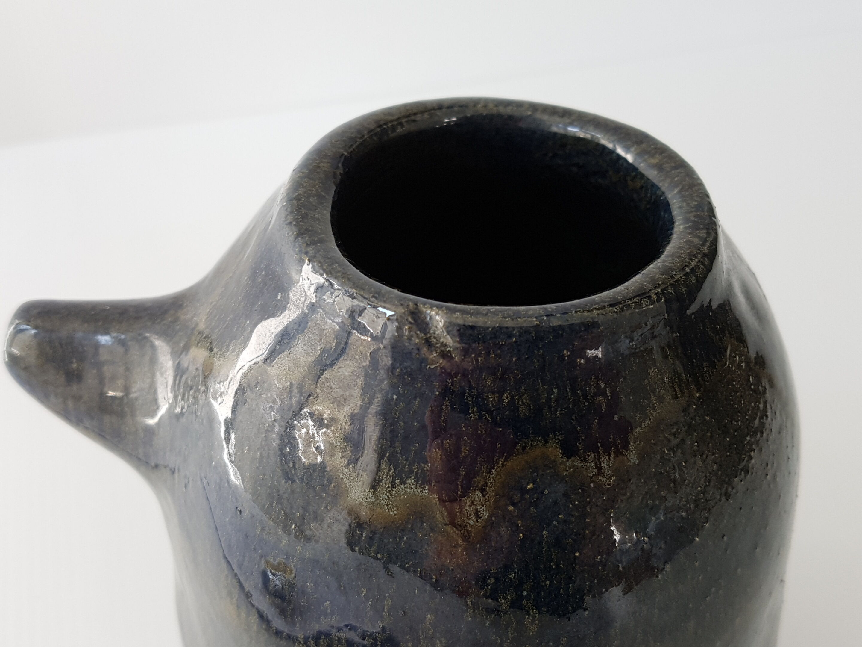 Blue ceramic vase 1950