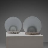 Marble and glass table lamps by Bruno Gecchelin for Skipper, Italy 1970s