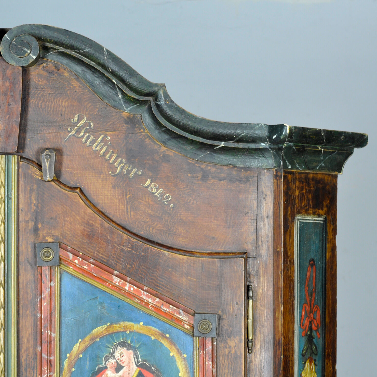 German folk art wedding chest, 1842