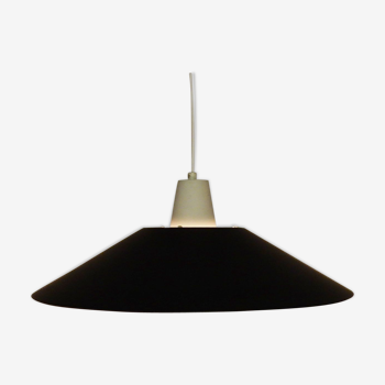 Suspension mid-century noire et blanche 1950s