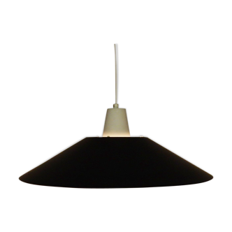 Suspension mid-century noire et blanche 1950s