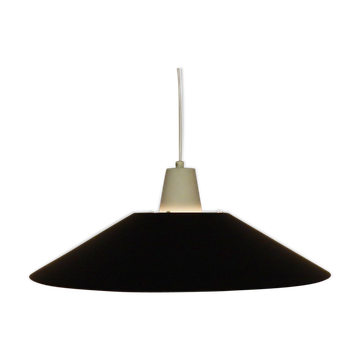 Suspension mid-century noire et blanche 1950s