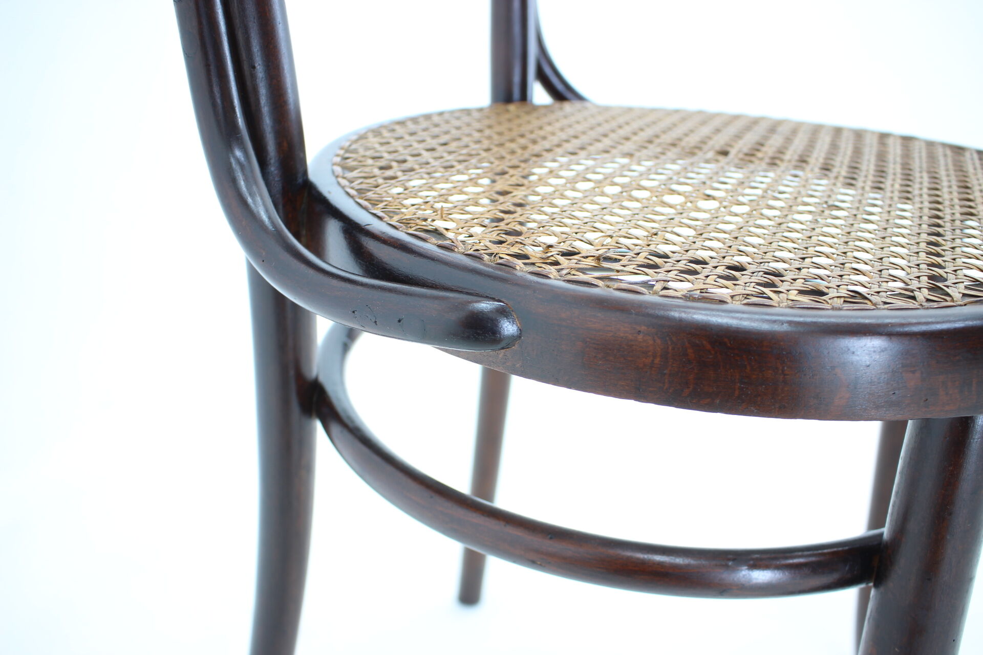 1930s Bentwood beech Chair with Pedig Seat, Austria