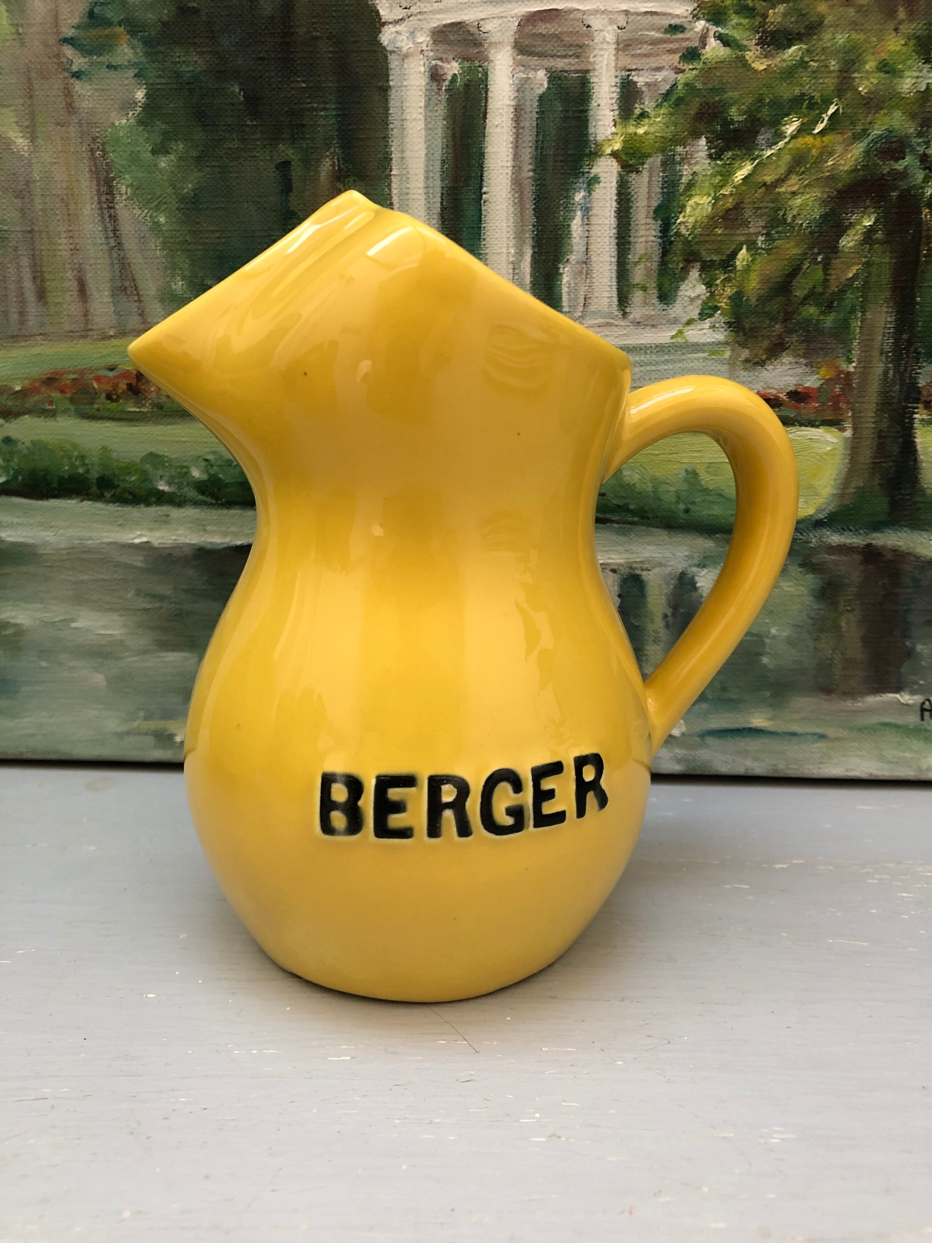 Vintage yellow carafe pitcher