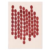 Large abstract painting 50x70 dark red signed eawy