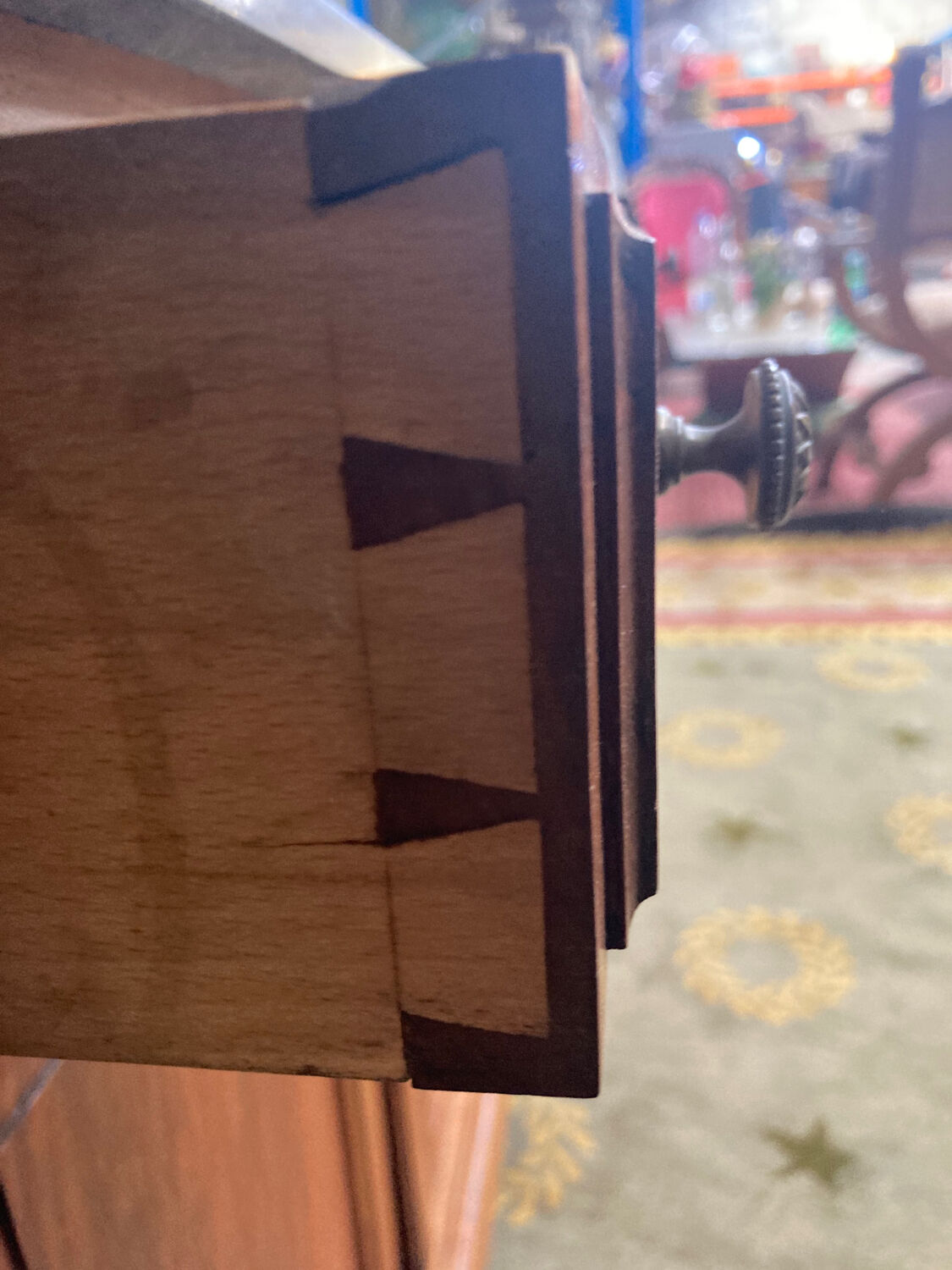 Walnut bath cabinet