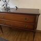 Vintage chest of drawers in solid cherry wood, 2 large drawers, Louis XVI style.