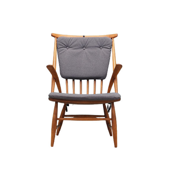 Chaise danoise en hêtre par  Illum Wikkelsø pour Niels Eilersen, années 1960