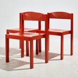Oak stacking chair, 1970s