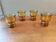 Set of vintage amber glasses