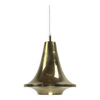 Scandinavian brass hanging pendant lamp by Hans Agne Jakobson, Sweden 1960s