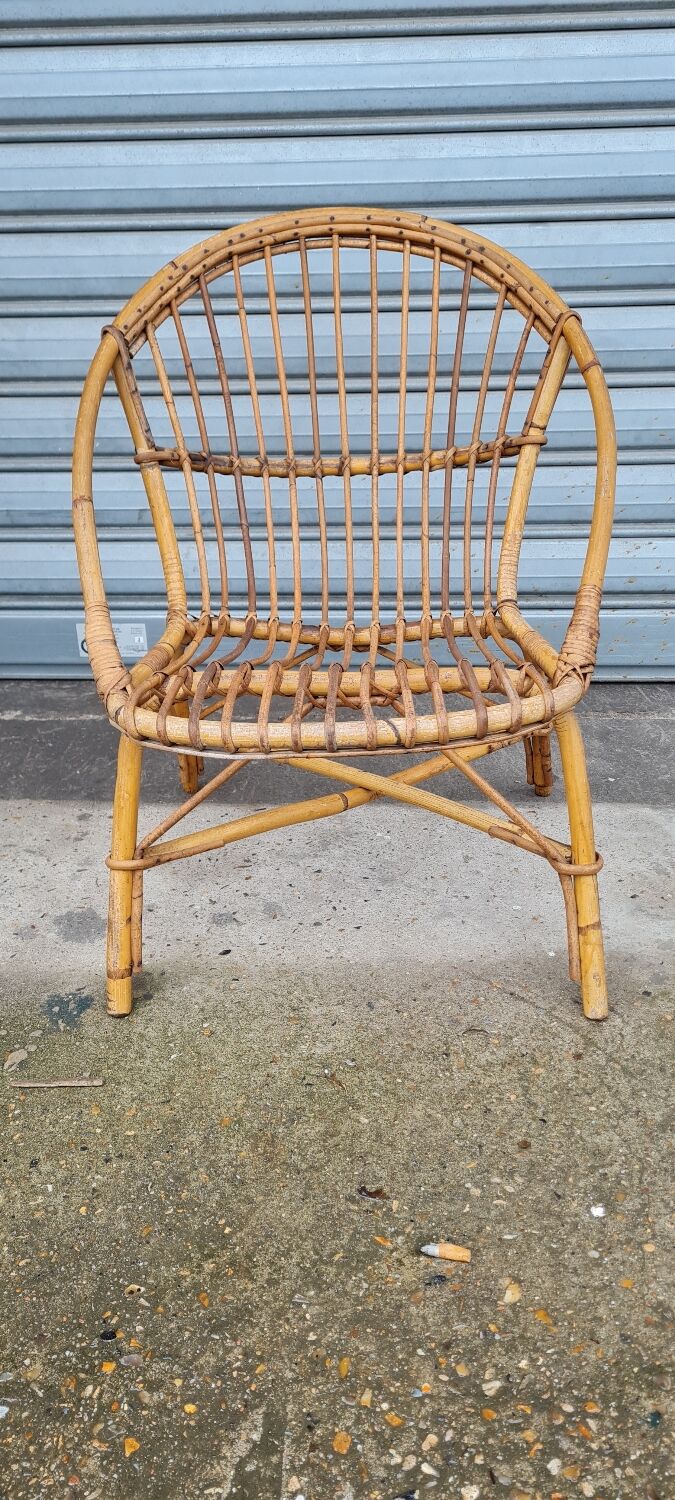 Rattan armchair 1960