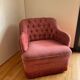 Upholstered toad armchair