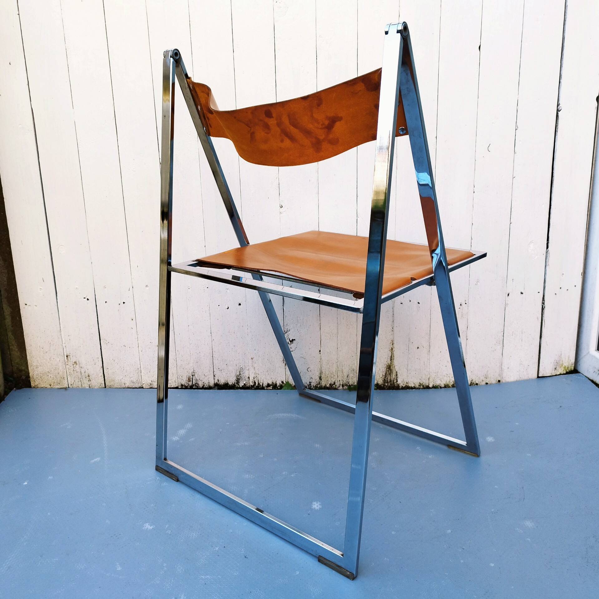 Pair of Elios Fontoni & Geraci folding chairs | Selency