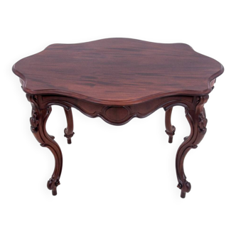 Neorococo Walnut Table, Scandinavia, Around 1880