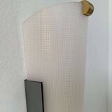 Pair of vintage brass and perspex wall lights, France 1960