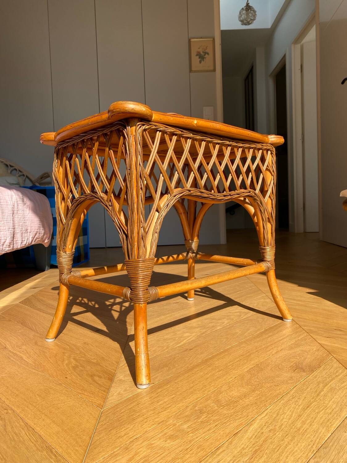 Small coffee table in rattan