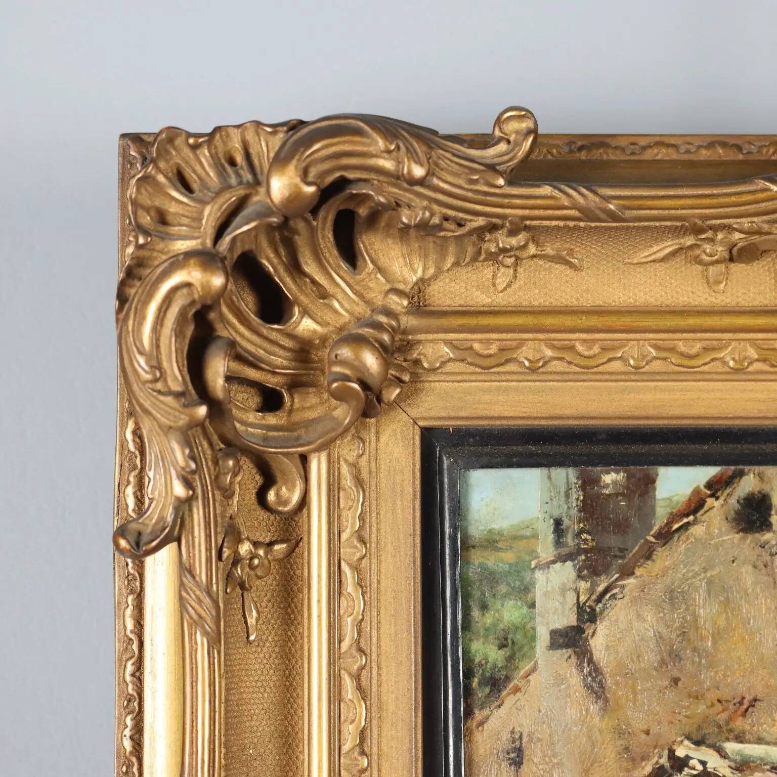 Old painting signed Domenico Pennacchini, oil on hard panel from the 19th century.