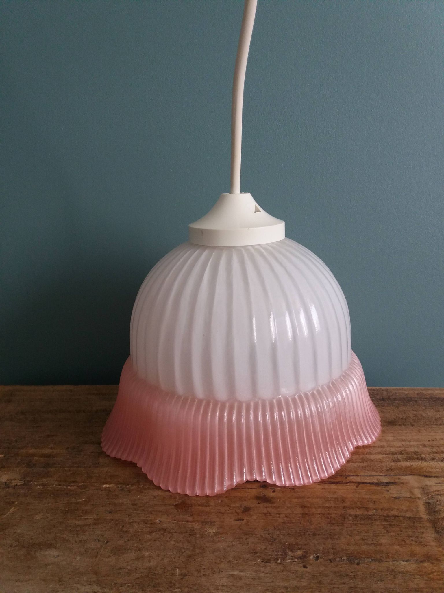 Suspension lampe abat-jour en verre