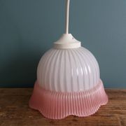 Suspension lampe abat-jour en verre