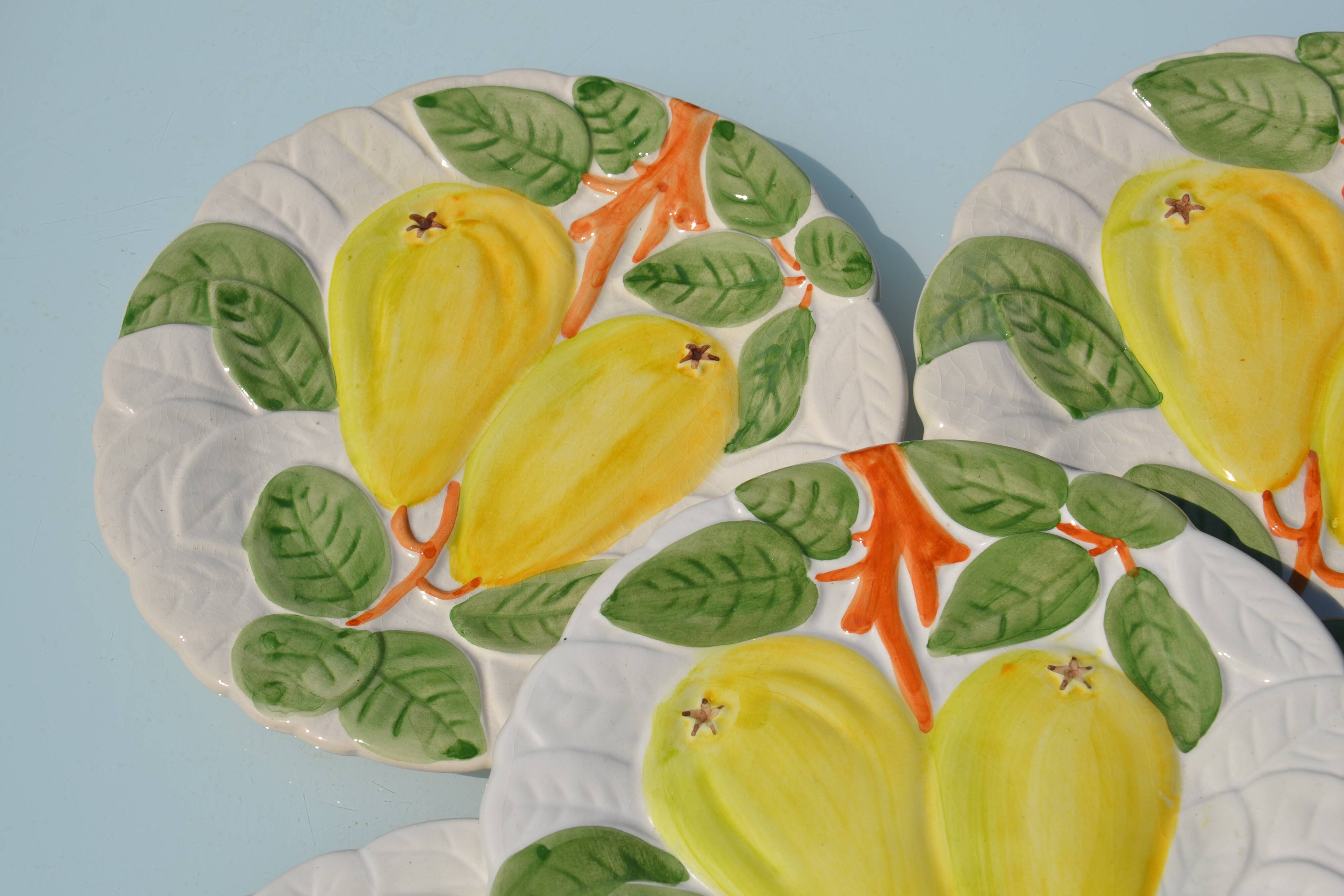 Dessert plates "lemon" in slipware