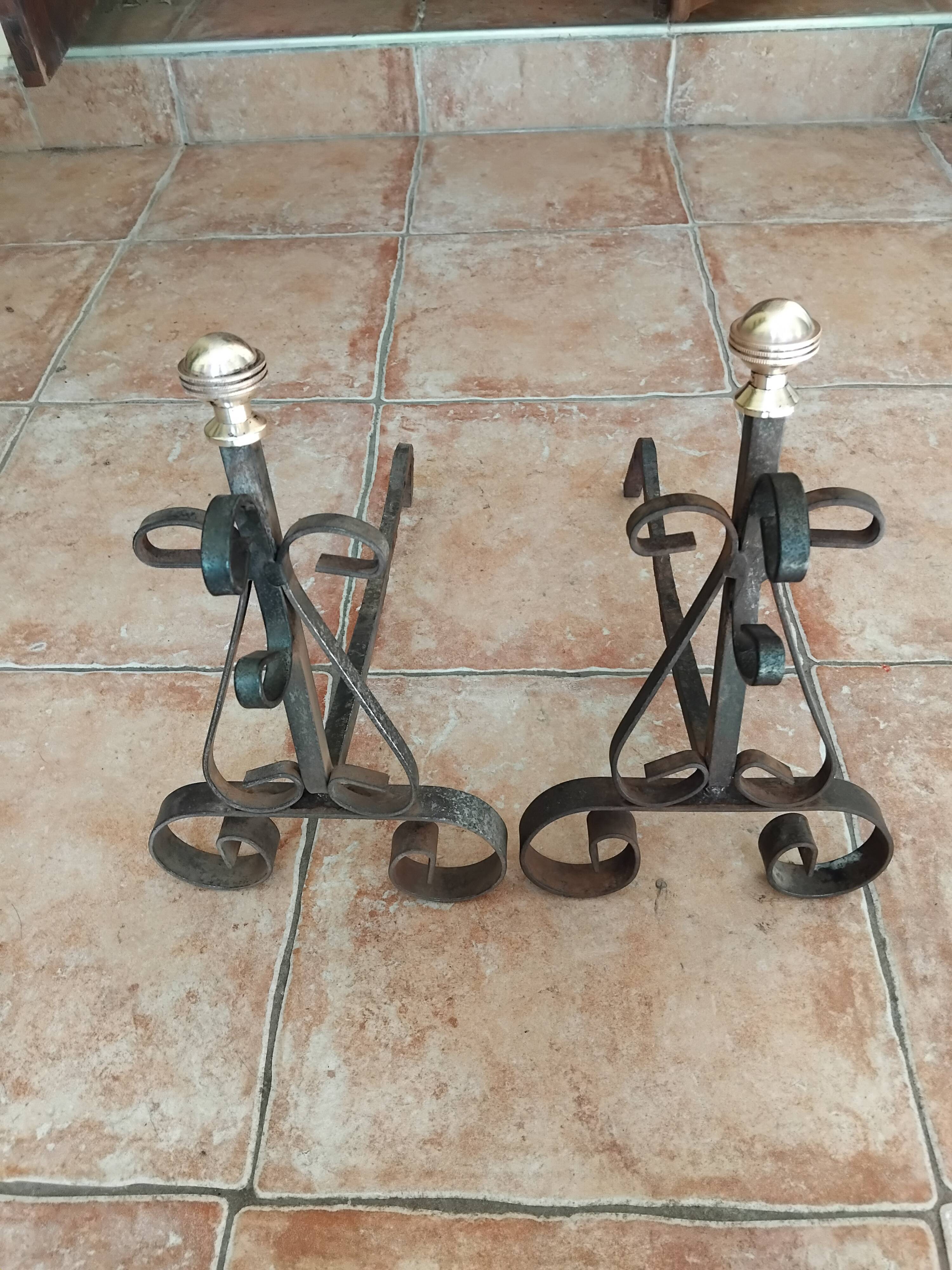 Pair of andirons