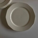 Set of 6 modernist ivory ironstone plates