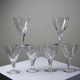 Antique service of 6 cut crystal glasses attributed to Moser, Bohemia.