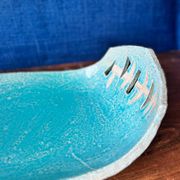 Large fruit bowl / centrepiece in glazed ceramic from the 1970s.