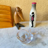 Cendrier pomme cristal de vannes France vintage années 70