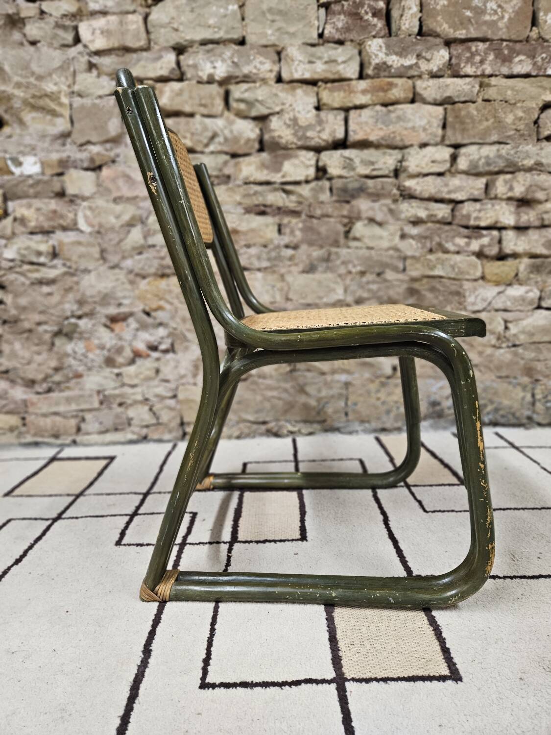 Chaise bambou canage style Breuer 1980"