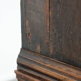 Unique antique English cabinet on stand made of oak from the 17th century